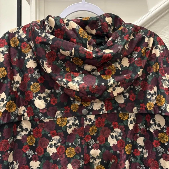 torrid Skull and Floral Rain Jacket - Picture 9 of 11